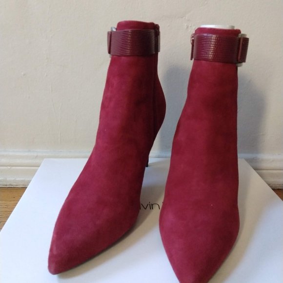 Calvin Klein Georgene Suede Booties Size 8.5 US - Picture 5 of 8